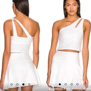 Beyond yoga spacedust lost your mindWhite One-Shoulder Top athletic top size xs